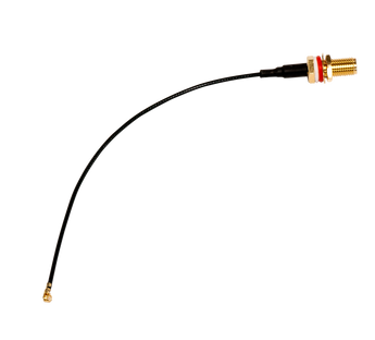 Cabo pigtail da MikroTik para ligar modems (LTE, LoRa) com conector U.FL a uma antena externa com conector SMA. Essencial para soluções personalizadas. - ACSMAUFL