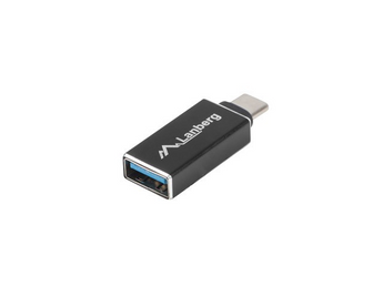 Lanberg AD-UC-UA-02. Adaptador USB-C (Macho) para USB-A (Fêmea). Suporta OTG e USB 3.1 Gen 1 (5 Gbit/s). Ligue pens USB a telemóveis e portáteis modernos. - AD-UC-UA-02