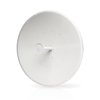AirFiber dish that has a frequency of 5GHz, 34dBi gain and a slant of 45degrees in a 1050mm diameter size. - AF-5G34-S45