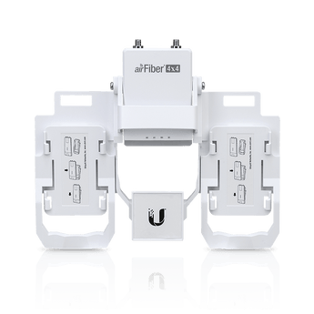 The airFiber NxN is a scalable MIMO multiplexer that combines multiple airFiber X radios* on a single dish antenna. - AF-MPX4