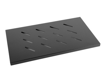 Lanberg AK-1002-B. Prateleira fixa de alta resistência para bastidores 19". Suporta até 120kg. Profundidade 315mm. Ideal para UPS e baterias. Cor Preto. - AK-1002-B