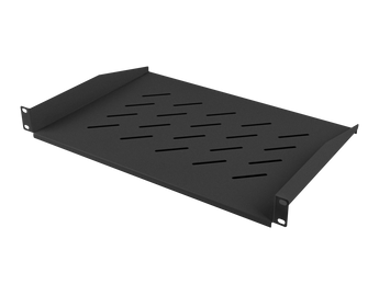 Prateleira fixa de 1U da Lanberg para bastidores de 19". Com 315mm de profundidade, suporta até 25kg de equipamento. Ideal para dispositivos não-rackáveis. - AK-1008-B