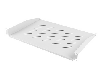 Prateleira fixa 1U Lanberg AK-1008-S (Cinzenta). 315mm profundidade, montagem frontal (2 pontos), carga 25kg. Universal para bastidores 450mm-1000mm. - AK-1008-S