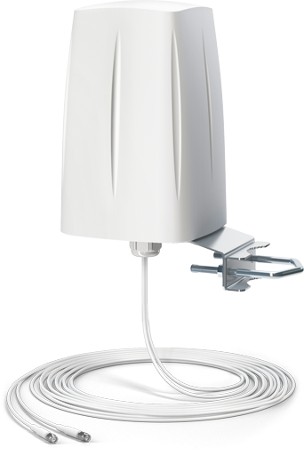 Aumente a velocidade e estabilidade do seu sinal 4G/LTE com a antena omnidirecional QuWireless AOLM2. MIMO 2x2, IP68 e compatibilidade com bandas globais. - AOLM2