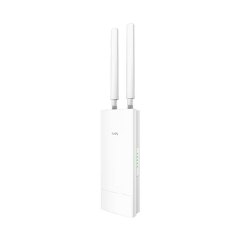 Cudy AP1300 Outdoor: Wi-Fi 5 dual-band, porta Gigabit PoE, antenas amovíveis, Cudy Mesh e proteção IP65 na vertical. Montagem em parede ou poste.