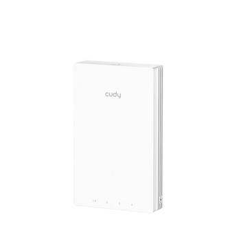 Cudy AP3000 Wall: Wi-Fi 6, 5 portas Gigabit, entrada PoE e saída até 13,5 W. AP de parede com captive portal e gestão multi-AP para hotelaria.
