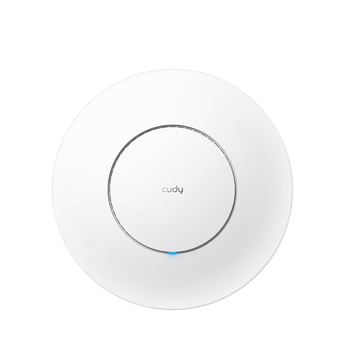 Cudy AP3600: AP Wi-Fi 7 dual-band com MLO, Ethernet 2,5G, PoE, captive portal e gestão multi-AP. Montagem no teto ou na parede.