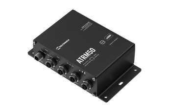 Teltonika ATRM50. Router 5G para autocarros e comboios. Conectores M12 robustos. Dual SIM + eSIM. Certificações ITxPT, E-mark e Ferroviária. Wi-Fi 5 e GNSS integrado. - ATRM50100000