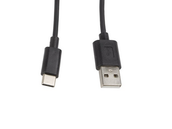 Lanberg CA-USBO-10CC-0010-BK. Cabo de dados e carregamento USB-C para USB-A. Comprimento 1m. Condutores 100% Cobre (CU). Conectores banhados a ouro. - CA-USBO-10CC-0010-BK