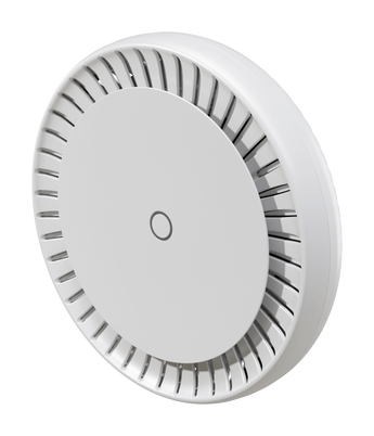 Ponto de acesso de teto "tudo-em-um" da MikroTik com Wi-Fi 6 (AX1800), modem 4G LTE Cat 12 (600Mbps), 2x GbE e PoE-out para alimentar outros dispositivos. - CAPGI-5HAXD2HAXD&EG12-EA