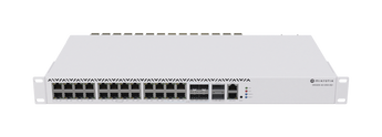 Switch de topo da MikroTik com 20 portas 2.5G, 4 portas Combo (2.5G/10G SFP+) e 2 uplinks 40G QSFP+. O CRS326 é uma solução de nível empresarial a um preço acessível. - CRS326-4C+20G+2Q+RM