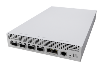 MikroTik CRS804-4DDQ-HRM. Switch 400 Gigabit para Clusters AI e Data Centers. 4x Portas QSFP-DD (400G). 2x Portas 10G Ethernet. Fontes Redundantes Hot-Swap. RouterOS v7. - CRS804-4DDQ-HRM