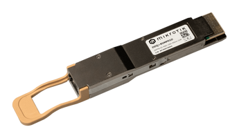 Módulo ótico QSFP-DD da MikroTik para ligações de 400G até 100 metros. O DDQ+85MP01D utiliza um conector MTP/MPO e é ideal para o CRS812. - DDQ+85MP01D