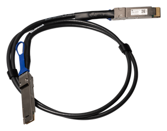 Cabo Direct Attach (DAC) de 1 metro da MikroTik para ligações de 400 Gigabits. O DDQ+DA0001 é a solução ideal para ligar equipamentos como o CRS812. - DDQ+DA0001