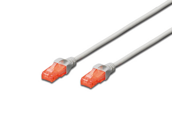 Cabo de rede CAT 6 U-UTP, Cu, LSZH, AWG 26/7, comprimento 0,25 m, cor cinza. - DK-1617-0025
