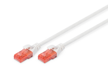 Cabo de ligação CAT 6 U-UTP de 0,5 m, em cobre, LSZH, AWG 26/7, cor branca. - DK-1617-005/WH