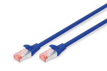 Cabo de rede 2m Cat. 6 S-FTP Digitus (Azul). 100% Cobre (CU), blindagem S-FTP e LSZH (LSOH). Ideal para Gigabit e PoE+. - DK-1644-020/B