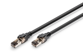 Cabo de rede Cat.8.1 da Digitus com 3m, para redes 25/40GBASE-T. Dupla blindagem S/FTP e revestimento LSOH para a máxima performance e segurança. - DK-1843-030