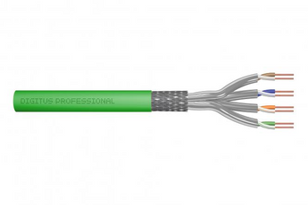 Digitus DK-1843-VH-1. Cabo de Instalação CAT 8.2 S/FTP. 2000 MHz para redes 40 GBit. Suporta 4PPoE. 100% Cobre (AWG 22/1). Bobine de 100m. Euroclasse Dca. - DK-1843-VH-1