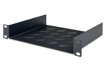 Prateleira fixa e ventilada de 1U para bastidores de 10". Design cantilever para fácil instalação frontal e capacidade de 25 kg. - DN-10-TRAY-2-B