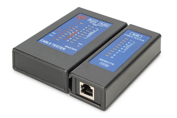 Testador de cabos, rede, RJ45, Testador unilateral dispositivo principal, unidade remota, testador PoE, com estojo - DN-14001-2