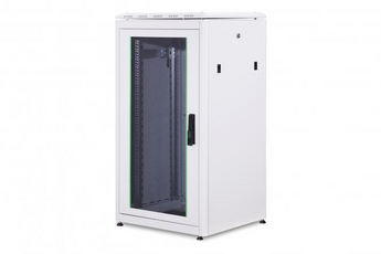 Digitus DN-19 22U-6/6-1. Armário Rack de 19" Série Unique. Dimensões 1164x600x600 mm. Capacidade de carga até 1200 kg. Porta de vidro. Cor Cinza (RAL 7035). Entregue montado. - DN-19 22U-6/6-1