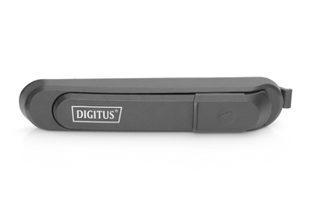 Puxador com fechadura e chave da Digitus para portas de armários de rede e servidores. Compatível com as séries Unique, Dynamic Basic e varioFLEX. - DN-19-PHS-9473
