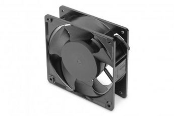 Ventoinha axial 120x120x38mm (DN-19 FAN) da Digitus. 230VAC, rolamento de esferas (50.000h), corpo em alumínio. Fluxo até 195 m³/h. Ideal para reposição em racks. - DN-19FAN