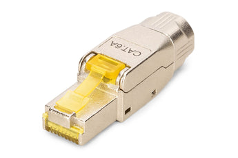 Montagem no local sem necessidade de ferramentas fácil e prática com estes conectores CAT 6A metálicos blindados. - DN-93638