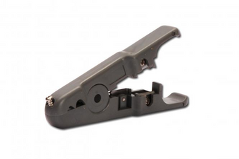 Ferramenta universal para descarnar cabos de dados UTP e STP da Digitus. Com lâmina ajustável para cabos de 5 a 15 mm de diâmetro (até AWG 24). - DN-94001