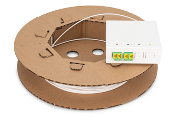Kit de instalação FTTH da Digitus com 70m de cabo de 4 fibras pré-montado. Inclui caixa de junção com acopladores LC/APC. Ideal para instalações rápidas. - DN-948070-1