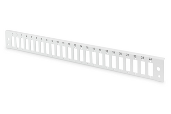 Painel frontal para bastidor ótico Quick Lock (DN-96202-QL). 24 portas SC Duplex com montagem vertical. Instalação sem ferramentas. Cinzento (RAL 7035). - DN-96202-QL