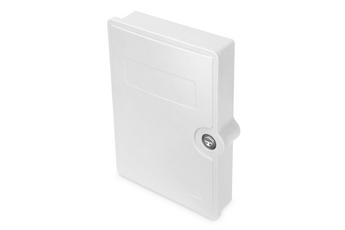 Caixa de distribuição de fibra ótica para exterior (FTTH) da Digitus. Com proteção IP65, fechadura com chave e capacidade para 12 fibras (6x SC Duplex). - DN-968913