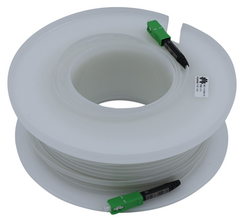 Cabo de fibra ótica transparente de 20m para instalações interiores (FTTR/FTTH). Pré-conectorizado com conectores SC/APC e com fita autocolante para uma instalação rápida. - E0SDC3087