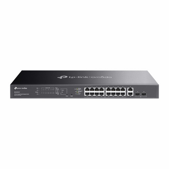 TP-Link Omada ES220GP. Switch Easy Managed de 20 Portas Gigabit. 16 Portas PoE+ (Budget 250W). 2 Slots SFP. Gestão Cloud Omada. Ideal para CCTV e PMEs. - ES220GP