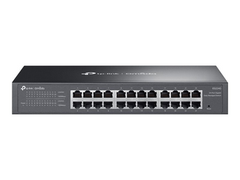 TP-Link Omada ES224G. Switch Smart Gigabit de 24 Portas. Gestão Centralizada Omada Cloud. Design Fanless e Rackmountable. VLAN, QoS e IGMP Snooping. Proteção contra Loops. - ES224G