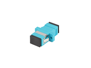 Acoplador (adaptador) de fibra ótica SC Simplex (UPC) da Lanberg. Para fibra Multimodo OM3, com manga de cerâmica de alta precisão e baixa perda de 0.15 dB. - FA-SCUP-MS31-0001-TQ
