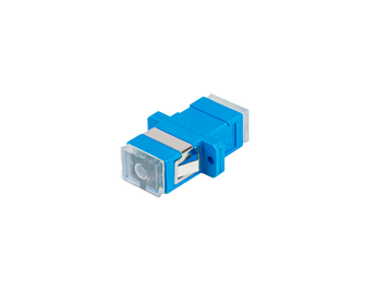 Acoplador (adaptador) de fibra ótica SC Simplex (UPC) da Lanberg. Para fibra Single-Mode (9/125), com manga de cerâmica de alta precisão e baixa perda de 0.15 dB. - FA-SCUP-SS01-0001-BU
