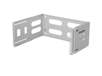 Lanberg FB01-5404-10S. Suporte rack de parede 19" com 4U. Design dobrável para fácil transporte e montagem. Profundidade 400mm. Cor Cinza (RAL 7035). Ideal para redes pequenas. - FB01-5404-10S