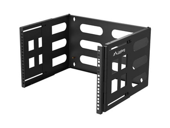 Lanberg FB01-5406-10B. Suporte rack de parede 19" com 6U. Design dobrável para fácil transporte. Profundidade 400mm. Cor Preta (RAL 9004). Ideal para instalações SOHO. - FB01-5406-10B