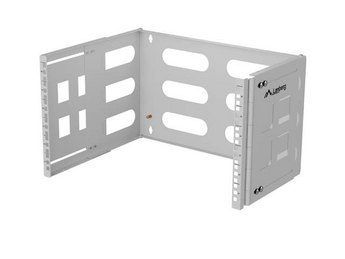 Lanberg FB01-5406-10S. Suporte rack de parede 19" com 6U. Design dobrável para fácil transporte. Profundidade 400mm. Cor Cinza (RAL 7035). Estrutura aberta. - FB01-5406-10S