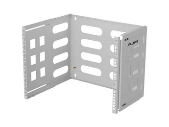 Lanberg FB01-5408-10S. Suporte rack de parede 19" com 8U. Design dobrável para transporte fácil. Profundidade 400mm. Cor Cinza (RAL 7035). Montagem rápida. - FB01-5408-10S