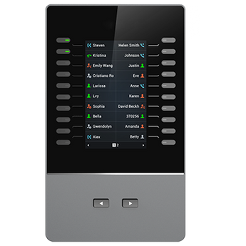 Módulo de Expansão Grandstream GBX20. Ecrã LCD a Cores 4.3". 20 Teclas Físicas (40 por módulo). Compatível com GRP2615/24/50/70 e GXV3350/3450. Suporta até 4 módulos em cascata. - GBX20