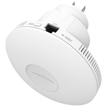Grandstream GWN7660EM. Access Point e Extensor Wi-Fi 6 AX3000 com design de tomada. Velocidade 3Gbps. Suporte Mesh, XTRA Range e Porta Gigabit. Gestão Cloud. - GWN7660EM
