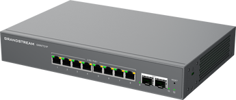 Switch gerido L2-Lite da Grandstream com 8 portas 2.5G PoE+ e 2 uplinks 10G SFP+. O GWN7721P oferece 130W de potência e gestão na nuvem via GDMS. - GWN7721P