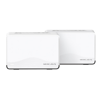 Sistema Mesh Wi-Fi 7 BE3600 Mercusys Halo H27BE (Pack de 2). Velocidade 3.6 Gbps. 1x Porta 2.5G + 2x Gigabit por unidade. Cobertura até 460m². MLO e 4K-QAM. - HALO H27BE(2-PACK)