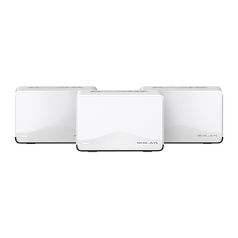 Sistema Mesh Wi-Fi 7 BE3600 Mercusys Halo H27BE (Pack de 3). Velocidade 3.6 Gbps. 1x Porta 2.5G + 2x Gigabit por unidade. Cobertura até 650m². MLO e 4K-QAM. - HALO H27BE(3-PACK)