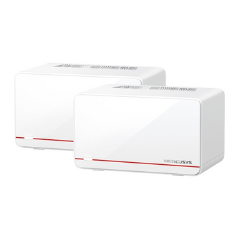 Sistema Mesh Wi-Fi 7 BE6500 Mercusys Halo H37BE (Pack de 2). Velocidade 6.5 Gbps. 2x Portas 2.5G + 1x Gigabit por unidade. Cobertura até 460m². MLO e 4K-QAM. - HALO H37BE(2-PACK)