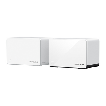 Sistema Mesh Wi-Fi 6 AX3000 Mercusys Halo H85X (Pack de 2). Inclui unidade principal com porta 2.5G. Velocidade 3 Gbps. Cobertura até 460m². Roaming contínuo. - HALO H85X(2-PACK)