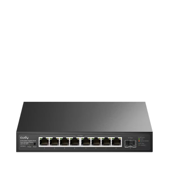 Cudy HS108ES1: switch com 8 portas 2,5G e 1 SFP+ 10G, gestão web, VLAN, QoS e agregação estática. Ideal para NAS, PCs e APs compatíveis.